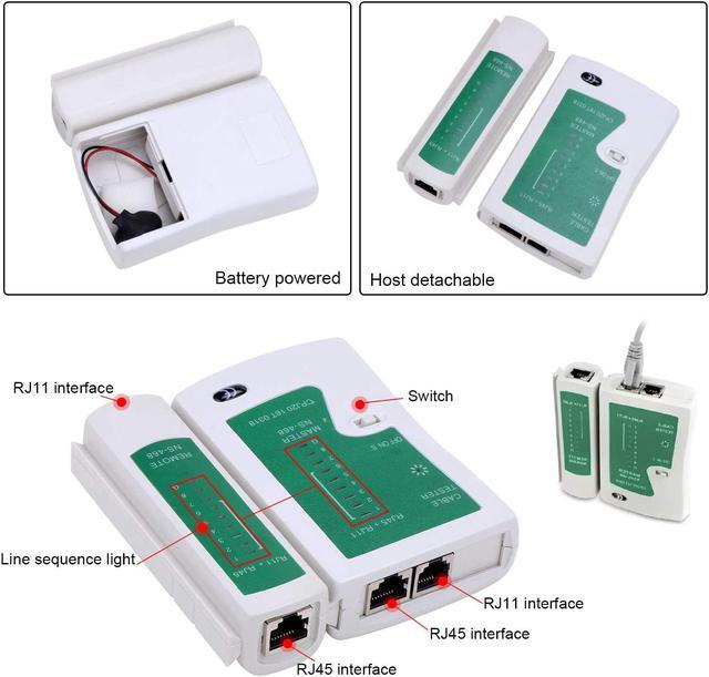 Alt view image 4 of 7 - RJ45 Crimping Tool Kit for RJ11/RJ12/CAT5/CAT6/Cat5e, Computer Maintenacnce LAN Cable Tester Network Repair Tool Set, Wire Stripping Cutter Coax Crimper Plug