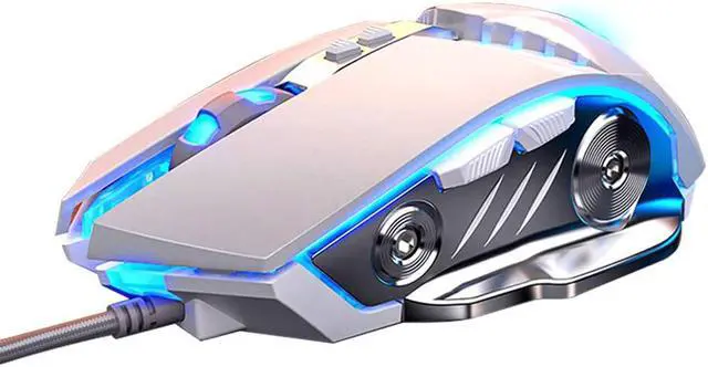 Main image of Gaming Mouse Wired, Ergonomic Computer Mice with 7 Programmable Buttons, 4 Circular & Breathing LED Light, 4 Adjustable DPI Up to 3200 for PC Mac Laptop and Gamer
