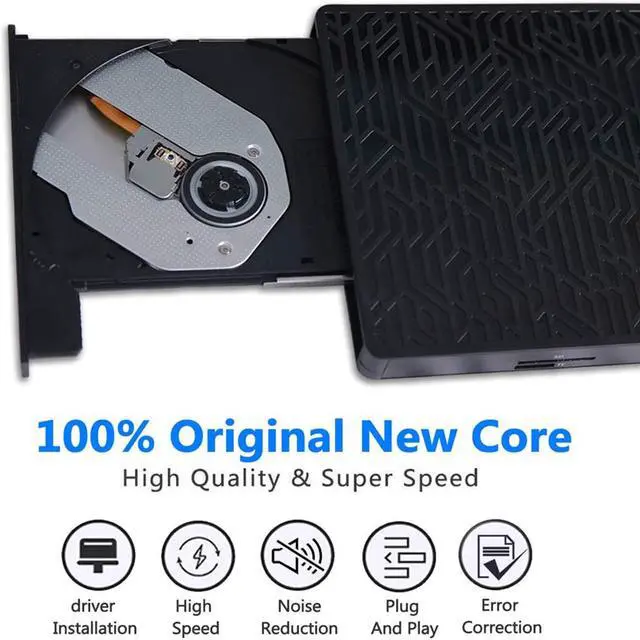 Alt view image 4 of 7 - USB 3.0&USB-C External CD DVD Drive,Multifunctional External CD/DVD +/- RW Burner Player Writer Support SD/TF Card/2 USB 3.0 Ports/Charging,Compatible with Mac OS/Windows/MacBook/Laptop/Desktop-Black
