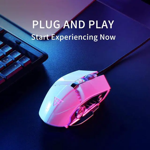 Alt view image 6 of 7 - Gaming Mouse Wired, Ergonomic Computer Mice with 7 Programmable Buttons, 4 Circular & Breathing LED Light, 4 Adjustable DPI Up to 3200 for PC Mac Laptop and Gamer
