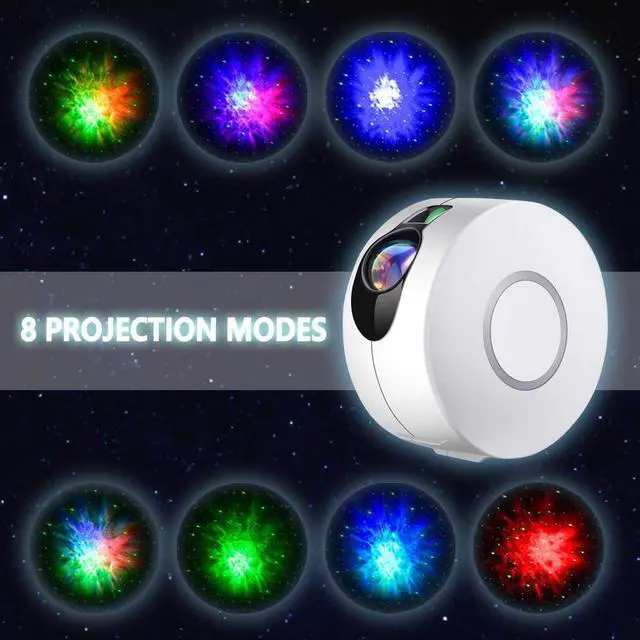 Alt view image 2 of 7 - Star Projector, Galaxy Projector with Led Night Light Nebula Cloud, Star Light Projector with Remote Control for Kids Adults Bedroom/Party and Home Theatre