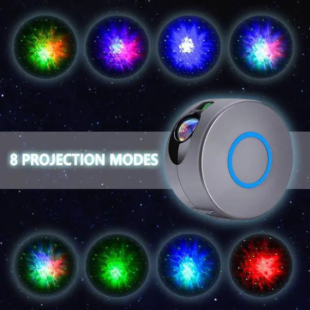 Alt view image 3 of 7 - Star Projector, Galaxy Projector with Led Night Light Nebula Cloud, Star Light Projector with Remote Control for Kids Adults Bedroom/Party and Home Theatre