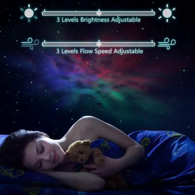 Alt view image 5 of 7 - Star Projector, Galaxy Projector with Led Night Light Nebula Cloud, Star Light Projector with Remote Control for Kids Adults Bedroom/Party and Home Theatre