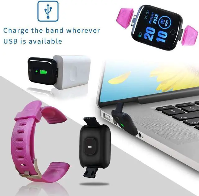 Alt view image 5 of 7 - Fitness Tracker, IP67 Waterproof 1.3" Touch Screen Heart Rate Monitor Watch Kids Activity Trackers Smart Watch for Women Men Boy Girl Sleep Monitor Step Counter Calorie Counter for Android iOS
