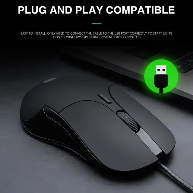Alt view image 6 of 7 - Wired Gaming Mouse 6 Buttons 4000 DPI LED Optical USB Computer Mouse Gamer Mice Gaming Mice For PC laptop