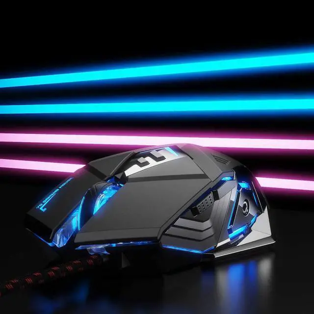 Alt view image 5 of 7 - Gaming Mouse Wired, Ergonomic Game USB Computer Mice RGB Gamer Desktop Laptop PC Gaming Mouse, 7 Programmable Buttons for Windows 7/8/10/XP Vista Linux