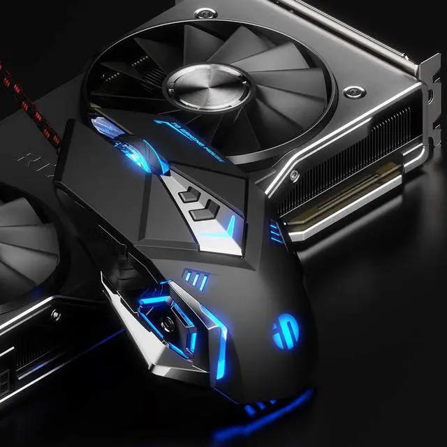 Alt view image 6 of 7 - Gaming Mouse Wired, Ergonomic Game USB Computer Mice RGB Gamer Desktop Laptop PC Gaming Mouse, 7 Programmable Buttons for Windows 7/8/10/XP Vista Linux