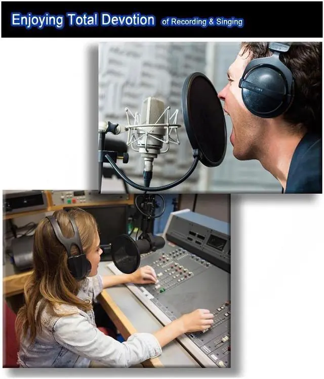 Alt view image 4 of 7 - Condenser Microphone Bundle, BM-800 Mic Kit with Adjustable Mic Suspension Scissor Arm, Metal Shock Mount and Double-Layer Pop Filter for Studio Recording & Broadcasting