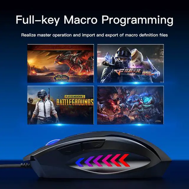 Alt view image 7 of 7 - Ergonomic Gaming Mouse 2400DPI Wired Optical Maus for Computer PC Laptop Accessories Not Bluetooth Mouses Gamer 6 Keys Mice (Black)