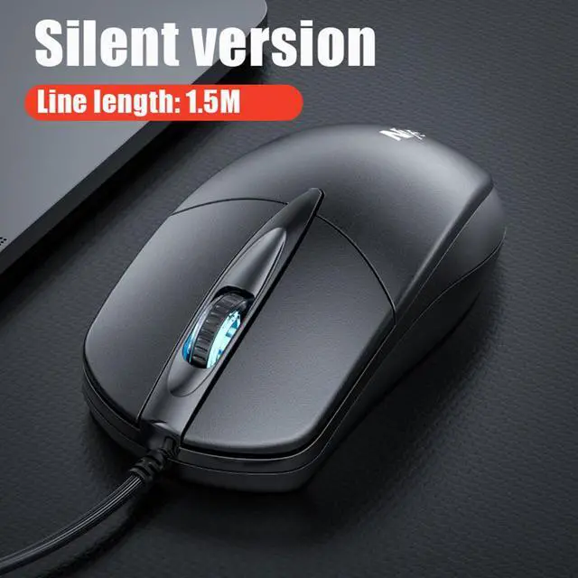 Alt view image 6 of 7 - Wired Mouse Gamer Computer Office Gaming Silent USB Mouses 1000 DPI Mice Ergonomic For Macbook Laptop PC Non Slip Mouse Gamer (Color: Black)