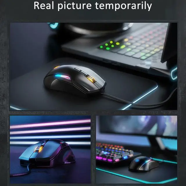 Alt view image 7 of 7 - Gaming Mouse 7 Button Adjustable USB Wired Mouse Ergonomic Professional Gaming Mouse GRB 10000DPI Gaming Mice Mause for PC Computer Laptop