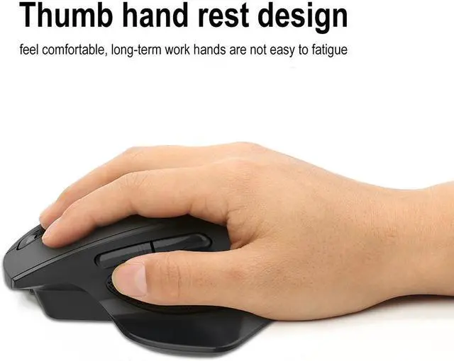 Alt view image 6 of 7 - Rechargeable 2.4G Wireless Mouse 6 Buttons Gaming Mouse for Gamer Laptop Desktop USB Receiver Silent Click Mute Mause