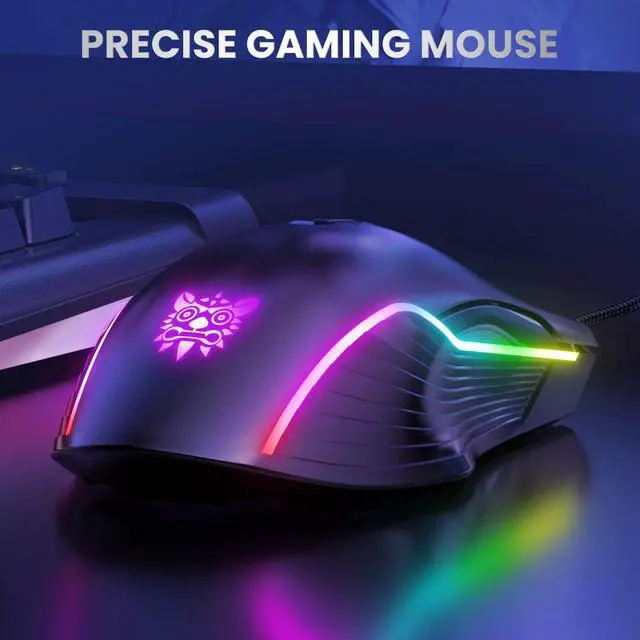 Alt view image 7 of 7 - Gaming Mouse with 7 Programmable Buttons, Chroma RGB Backlight & 6400 Adjustable DPI, Ergonomic USB Computer Mouse with High Precision Sensor for Windows PC & Laptop Gamers, Mouse for Laptop