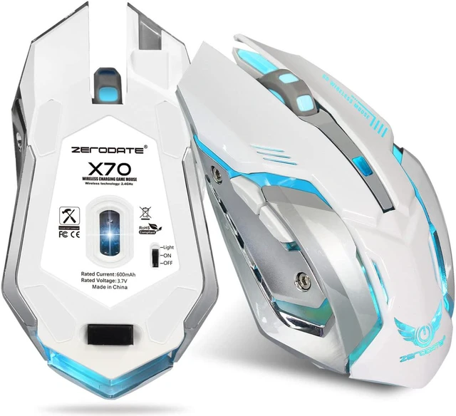 Main image of Wireless Gaming Mouse, 2.4GHZ Rechargeable Wireless Computer Game Mice Built in with 600mAh Battery