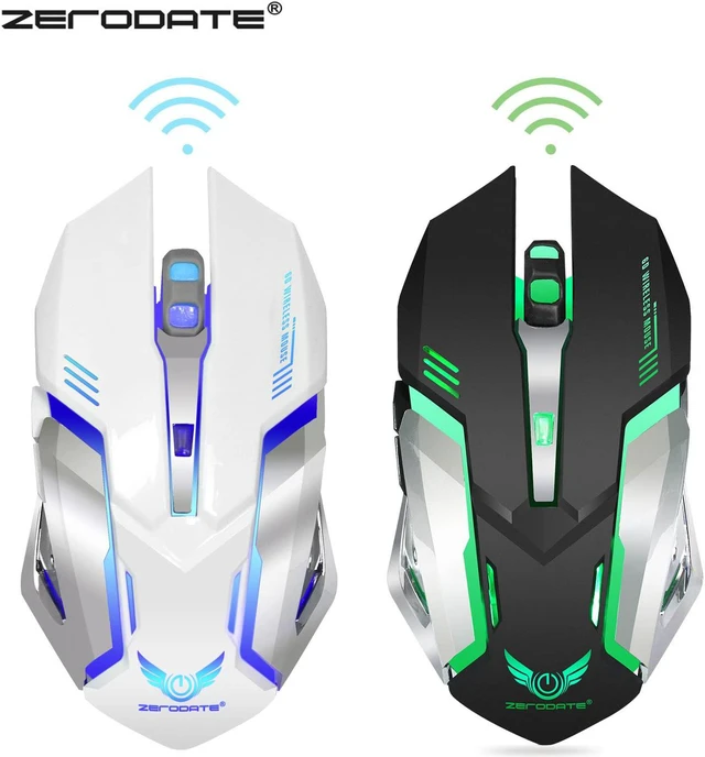 Alt view image 2 of 7 - Wireless Gaming Mouse, 2.4GHZ Rechargeable Wireless Computer Game Mice Built in with 600mAh Battery