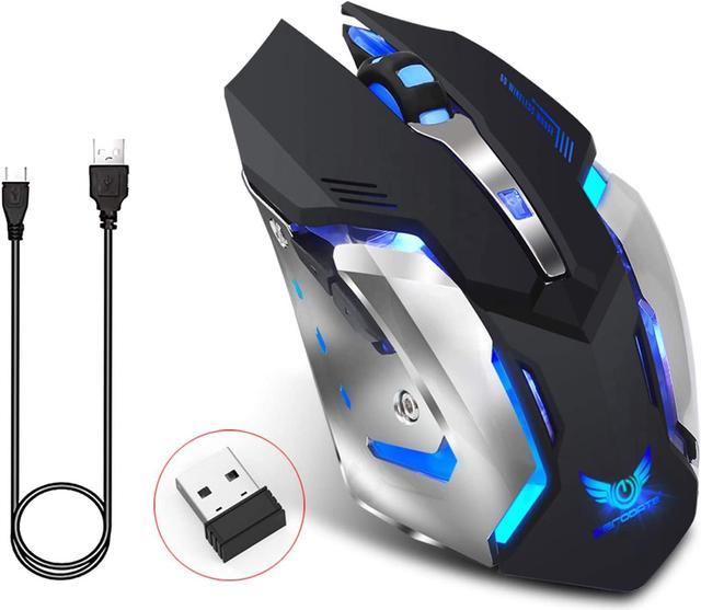 Wireless Gaming Mouse, 2.4GHZ Rechargeable Wireless Computer Game Mice  Built in with 600mAh Battery 