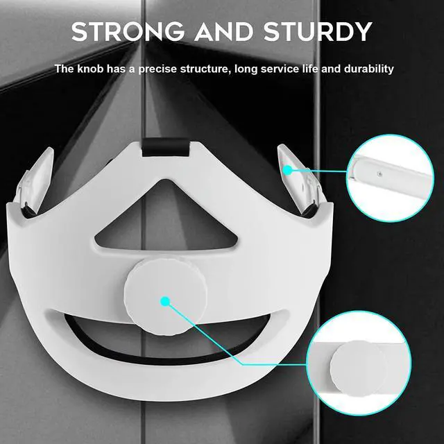 Alt view image 4 of 7 - Adjustable Headband Compatible for Oculus Quest 2 with Head Cushion, Replacement for Elite Strap Comfortable Protective Head Strap Reduce Pressure