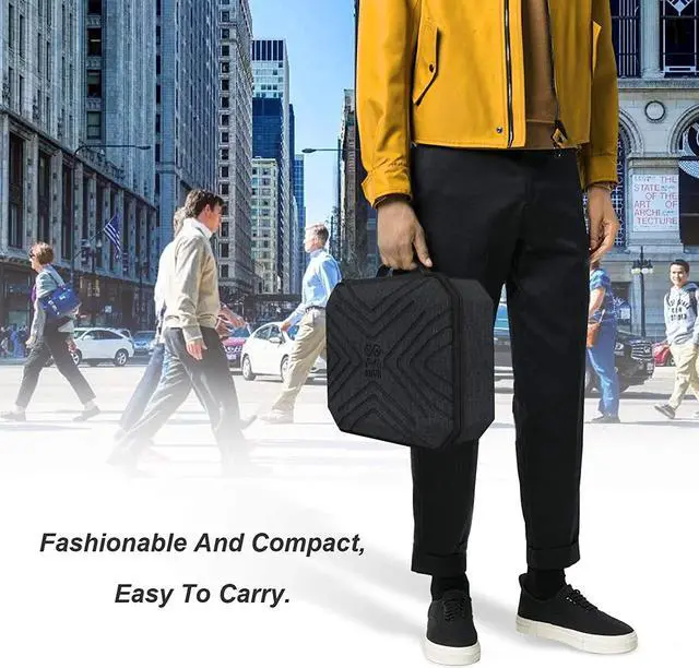 Alt view image 7 of 7 - Travel Carrying Case for Oculus Quest 2 VR Gaming Headset and Controllers Accessories Protective Cover Storage Travel Bag (Black)