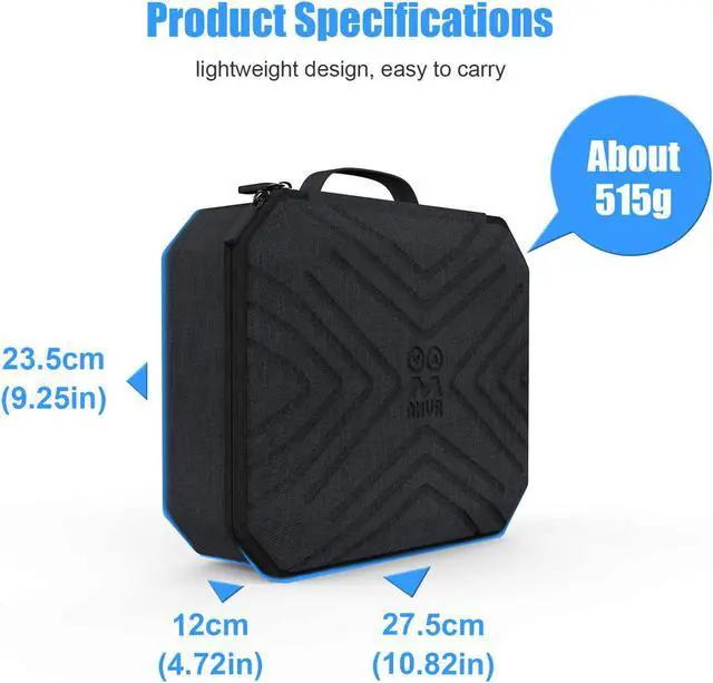 Alt view image 3 of 7 - Travel Carrying Case for Oculus Quest 2 VR Gaming Headset and Controllers Accessories Protective Cover Storage Travel Bag (Black)