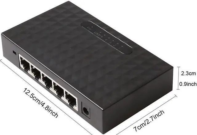 Alt view image 6 of 7 - 5-Port Gigabit Network Ethernet Switch 10/100/1000Mbps RJ45 Ports (Auto MDI/MDIX) Plug and Play Power Saving Desktop Switch