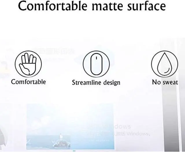 Alt view image 7 of 7 - Ultra Slim Silent 2.4G Wireless Mouse Lightweight Portable LED Colour Light Rechargeable Mouse for Laptop (Colour: Black)