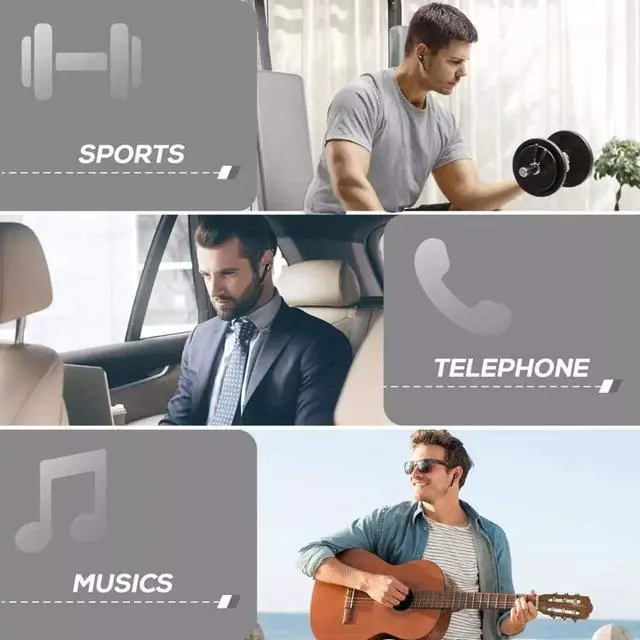 Alt view image 6 of 7 - TWS Wireless Headphones Bluetooth 5.0 Hi-Fi Sound Stereo Earphones, Noise Reduction Sports Headset with Charging Case, Smart Touch Control, Built-in Microphone for Hands-Free Earbuds