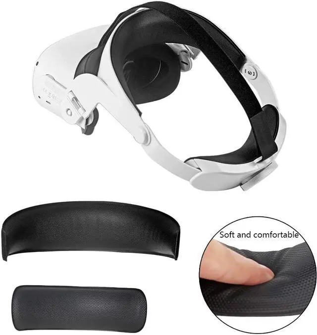 Alt view image 4 of 7 - Head Strap for Oculus Quest 2, VR Headband Reduce Pressure Adjustable Halo Strap for Oculus Quest 2, Ergonomic and Practical, White