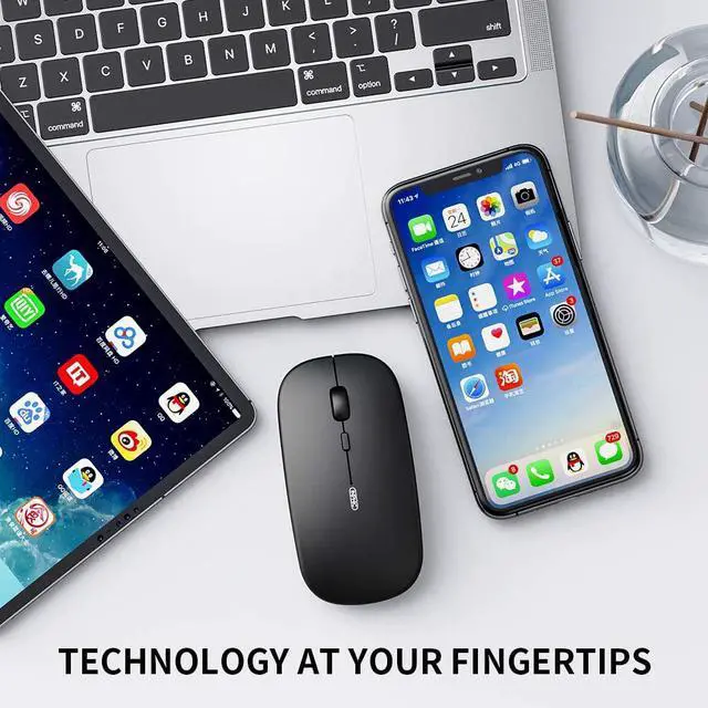 Alt view image 5 of 7 - Wireless Mouse Rechargeable, Ultra Thin 1600 DPI Mini 2.4G Silent Optical Cordless Mouse Mice for Laptop, PC, Computer, Mac