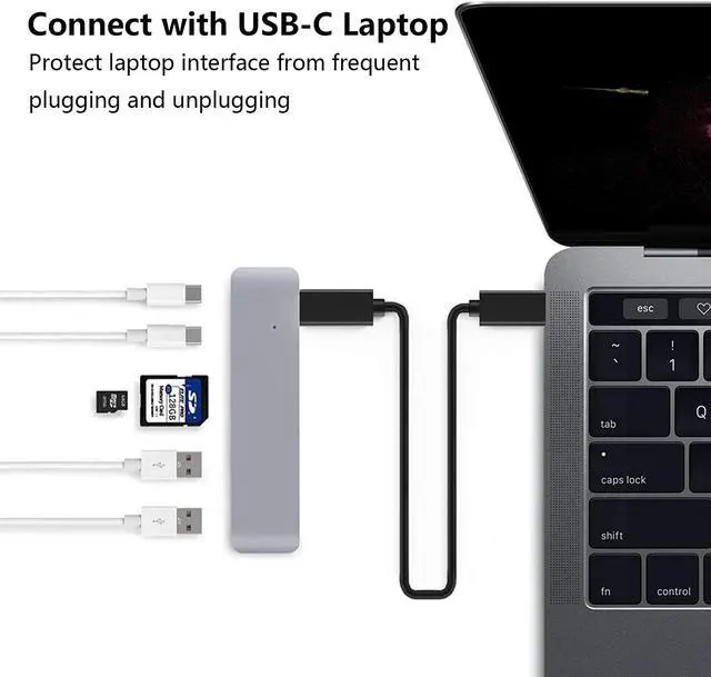 Alt view image 2 of 7 - USB-C Extension Cable, USB 3.1 Gen2 Type C Extender Cord Support 10Gbps Data Syncing, USB C to USB C Male to Female 100W Fast Charging, and 4K 60Hz Video Stream