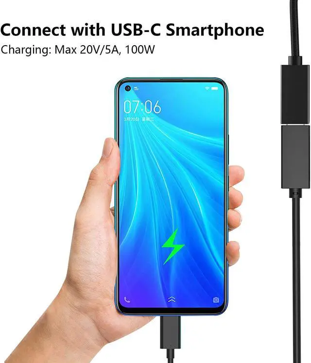 Alt view image 4 of 7 - USB-C Extension Cable, USB 3.1 Gen2 Type C Extender Cord Support 10Gbps Data Syncing, USB C to USB C Male to Female 100W Fast Charging, and 4K 60Hz Video Stream