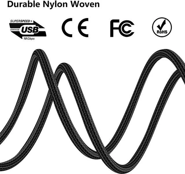 Alt view image 7 of 7 - USB-C Extension Cable, USB 3.1 Gen2 Type C Extender Cord Support 10Gbps Data Syncing, USB C to USB C Male to Female 100W Fast Charging, and 4K 60Hz Video Stream