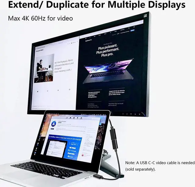 Alt view image 6 of 7 - USB-C Extension Cable, USB 3.1 Gen2 Type C Extender Cord Support 10Gbps Data Syncing, USB C to USB C Male to Female 100W Fast Charging, and 4K 60Hz Video Stream
