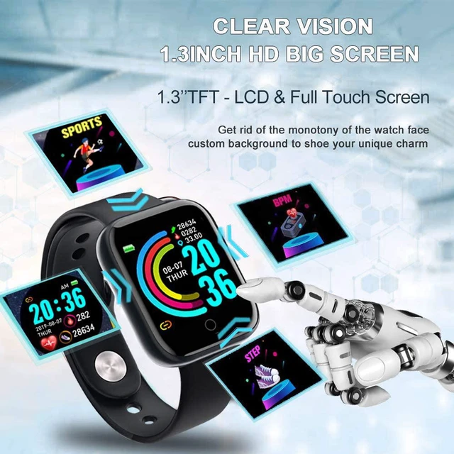 Alt view image 2 of 7 - Activity Smart Watch for Androidand iOS Phones Compatible iPhone Samsung, IP65 Swimming Waterproof Smartwatch Fitness Tracker Fitness Watch Heart Rate Monitor Smart Watches for Men Women