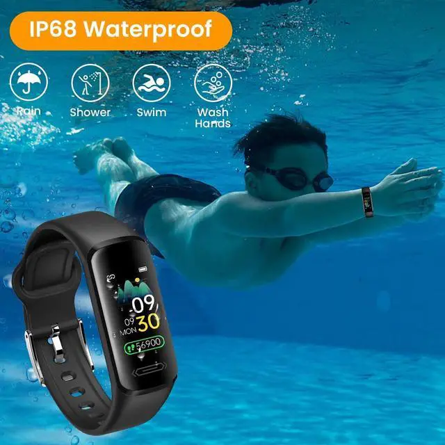 Alt view image 6 of 7 - Fitness Tracker Watch for Kids Girls Boys Teens,Activity Tracker,HD Color Screen Heart Rate Sleep Monitor,Pedometer,Calorie Counter,Alarm Clock,IP68 Waterproof Sport Digital Watch Women Men