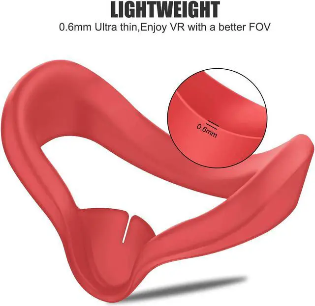 Alt view image 5 of 7 - VR Face Silicone Cover Mask for Oculus Quest 2 Headset Face Pad Cushion Sweatproof Washable Light Blocking Oculus Quest 2 Accessories