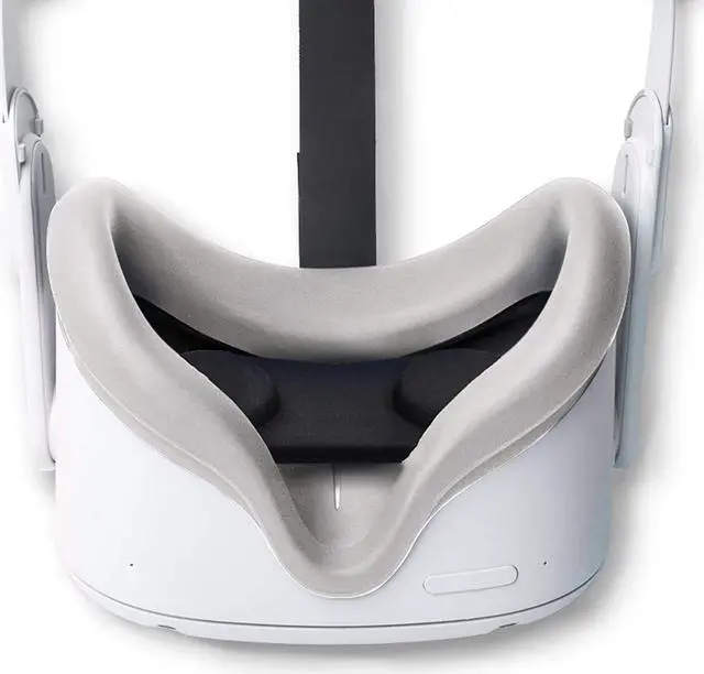 Alt view image 4 of 6 - VR Face Silicone Cover Mask for Oculus Quest 2 Headset Face Pad Cushion Sweatproof Washable Light Blocking Oculus Quest 2 Accessories