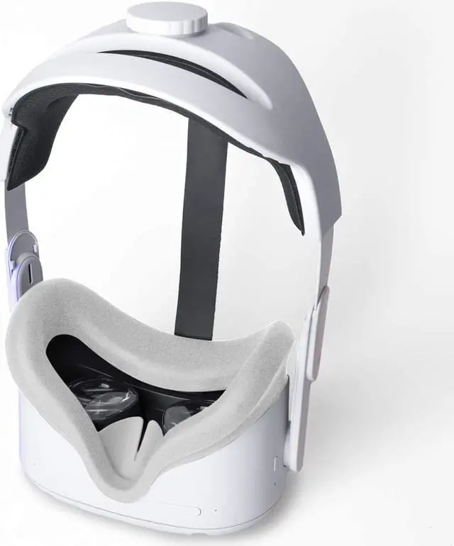 Alt view image 3 of 6 - VR Face Silicone Cover Mask for Oculus Quest 2 Headset Face Pad Cushion Sweatproof Washable Light Blocking Oculus Quest 2 Accessories