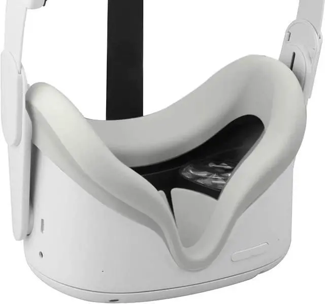 Alt view image 2 of 6 - VR Face Silicone Cover Mask for Oculus Quest 2 Headset Face Pad Cushion Sweatproof Washable Light Blocking Oculus Quest 2 Accessories