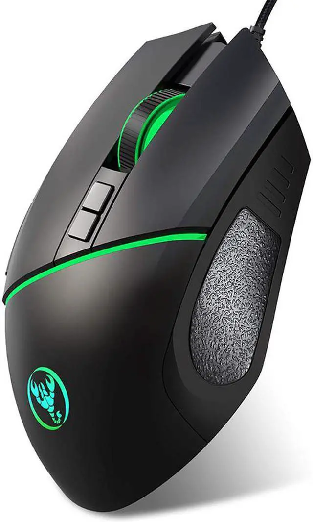 Main image of RGB Optical Ergonomic Wired Gaming Mouse with Backlit RGB LED Backlit, Ergonomic Mouse Griffin Programmable with 7 Backlight Modes up to 6400 DPI for Windows PC Gamers (Black)