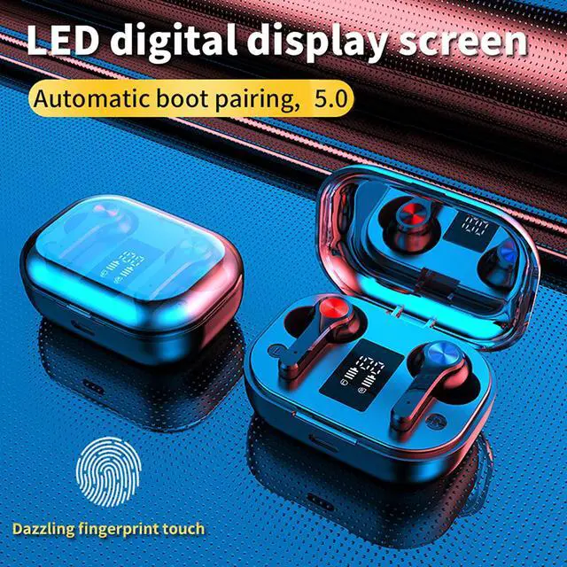 Alt view image 5 of 7 - True Wireless Earbuds, TWS Bluetooth Headphones Touch Control, Sport Earphones with Mic Charging Case, Stereo in-Ear Headset with Bass, CVC 8.0 Noise Reduction/48H Playtime/USB-C/IPX7 Waterproof