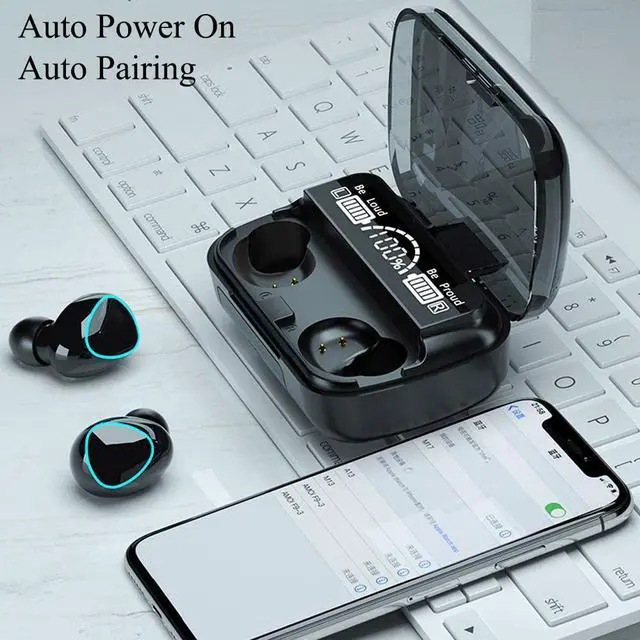 Alt view image 3 of 7 - True Wireless Earbuds, TWS Bluetooth 5.0 Earbuds Wireless in Ear Headphones Wireless Earphones IPX4 Waterproof with Battery Case