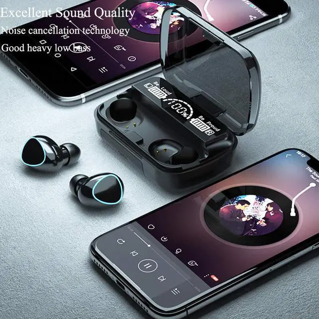 Alt view image 5 of 7 - True Wireless Earbuds, TWS Bluetooth 5.0 Earbuds Wireless in Ear Headphones Wireless Earphones IPX4 Waterproof with Battery Case