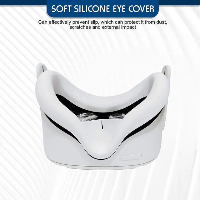 Alt view image 2 of 7 - for Oculus Quest 2 Silicone Accessories Set Includes Silicone Eye Cover Knuckle Straps Touch Controller Grip Cleaning Cloth Lens Protective Cover Compatible