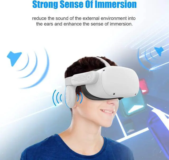 Alt view image 5 of 7 - Silicone Ear Muffs for Oculus Quest/Quest 2 VR Headset, A Enhancing Sound Solution for Oculus Quest/Quest 2 Headphone Accessories (Gray, 1 Pair)