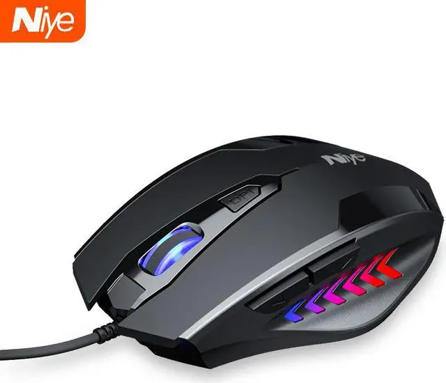 Alt view image 7 of 7 - Wired Gaming Mouse, Gamer 2400 DPI USB Wired Mice, 6 Keys Computer PC Game Macro Mouses Laptop Ergonomic Mouse Gaming Backlight for PC Computer Laptop MacBook Office, Black
