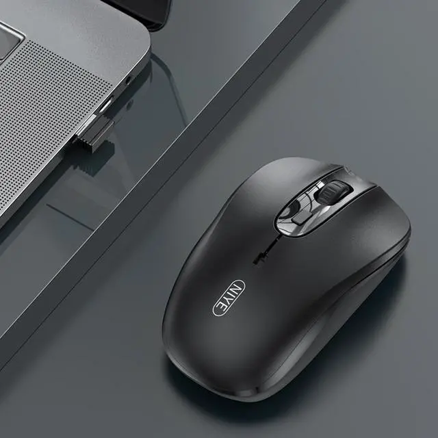 Alt view image 7 of 7 - Wireless Mouse, 2.4G Rechargeable Silent Ergonomic Mouse for Laptop with USB Receiver, Portable Cordless Mice with 3 Adjustable DPI Levels up to 1600dpi for Windows, PC, Chromebook, MacBook, Linux