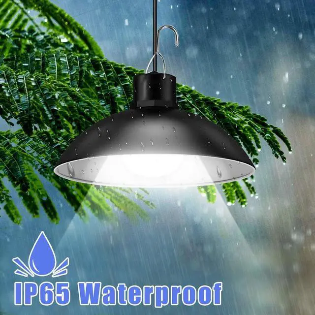 Alt view image 3 of 7 - Solar Lights Outdoor, with Remote Control IP65 Waterproof Solar Shed Lights(30LEDs) with 9.84FT/3M Cord, for Courtyard, Garden, Patio, Corridor(White)