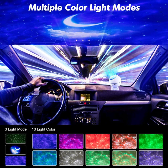 Alt view image 2 of 7 - Star Projector, Galaxy Projector, Led Night Light with Remote Control Voice Control,for Bedroom New Year Gift Baby Rooms Starlight Dinners Game Rooms Home Party Gift for Kids
