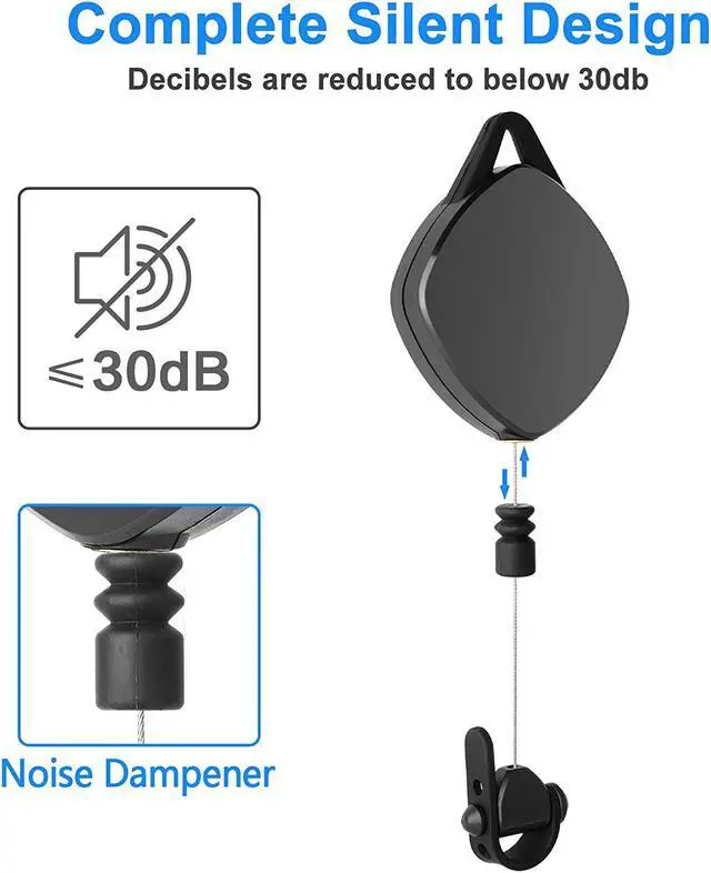 Alt view image 3 of 7 - VR Cable Management - Virtual Reality Wire Ceiling Pulley System for Oculus Quest/Quest 2/Oculus Rift S/Lenovo/Playstation VR/HTC Vive/HTC Vive Pro/Samsung Odyssey VR/Valve Index VR Accessorie (6PCS)