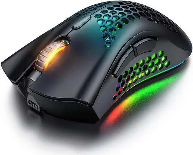 Main image of Wireless Gaming Mouse, Computer for Rechargeable Gaming Mouse, 7 Programmable Buttons, 3 Adjustable DPI, USB Receiver, 2.4G Ergonomic RGB Optical Sensor Mouse for Computer, Laptop, PC (Black)